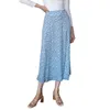 Gonna vintage moda fiore a pois stampa vita alta elasticizzata divisa lunga A-line s per donna maxi spiaggia W220314