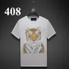 Rhinestone Designer T Shirts Men Men Shall Inteved Tops - Summer Casual Crew Scyk Tee Ubranie Kobiety z bawełny bawełniany biały