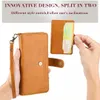 Vänd foliofodral för iPhone 12 mini 11 pro max xr xs x 7 8 plus löstagbar läder plånbok telefonfodral magnetisk täckning5992592