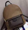 Mode Glatter Reißverschluss Mini Rucksack Rucksack Echtes leder kinder rucksack frauen Braun druck rucksäcke Kostenloser versand