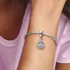 Solid 925 Sterling Silver Fortune Compass Dangle Charm Bead Fits European Pandora Style Jewely Bracelets
