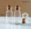 Mini bouteille en verre de 1000 x 3 ml avec bouchon en bois, flacons d'échantillons transparents. 0,5 ml, 1 ml est disponible, 16*35*7mm