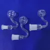 10mm 14mm 18mm Male Female Glass Oil Burner Pipe Bent Smoking Pipes Curved Burning Tube Frosted Joint Adaptor For Water Bong