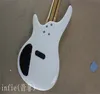 2021 Ny varumärke Banjo Classic White Sandwich Aktiva Pickups Neck Electric Bass Guitar