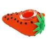 Mini tuyau à main en silicone, cuillère portable, plate-forme dab, tuyaux d'huile, accessoires pour fumer, 2.9 pouces, fraise