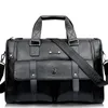 Männer Leder Schwarz Aktentasche Business Handtasche Messenger Taschen Männlichen Vintage Schulter Tasche männer Große Laptop Reise Verkauf1