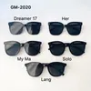 2022 نمط جديد فاخر مصمم لها منفردا لانغ dreamer17 نظارات الشمس خمر أنثى oculos مسطحة عدسة نظارات للرجال النساء