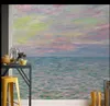 French wallpapers Monet impression painting abstract sea wall paper sofa background non woven mural Wallpaper