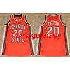 Oregon State Beavers Gary Payton #20 College Retro Basketball Jersey Heren gestikt op maat met elk nummer naam Jerseys