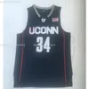 Genähtes, maßgeschneidertes Ray Allen #34 New UConn Huskies College-Basketballtrikot für Damen, Jugend, Herren, Basketballtrikots XS-6XL NCAA