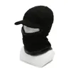 Флис и толстая хлопковая шляпа с краев, чтобы защитить лицо теплые вязаные шляпы комбинированные холодные шапки