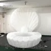 개인화 된 밝은 풍선 조개 껍질 3M 화이트 팽창 된 홍합 복제본 댄서 결혼식 및 무대 쇼 내부 숨기기