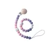 Silikon tandpärlor baby pacifier kedja klipp 2pcsset baby matande spädbarn tecknad armband nappklipp sätter nappklipp9941688