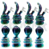 QBsomk Small 6.5'' Glass Water Bong mini glass bong three different colors snake shapes fast shipping