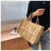Женские сумки на ремне, холщовая большая сумка-шоппер из ткани с буквенным принтом, сумка через плечо, сумка Ins246S