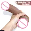 NXY Dildos Single Layer Silicone Realistic Penis Skin Feeling Big Dildo with Suction Cup Sex Toys for Woman Strapon Dick Adult 0121