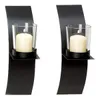 2Pcs Modern Style Wall Hanging Candlestick Metal Candle Holder Sconce Home Decor Y200109