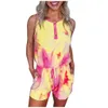 Tuta corta casual Trendy Tie-dye Bretella Tuta Moda Hot Sexy Women Summer New Abbigliamento donna Abiti 2020 T200704