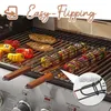 DHL 50 stks buiten kookbarbecuemanden Grill Net BBQ Tools Metalen clipmand met OPP -tassen