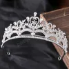 Coroa de Tiaras de Casamento para Mulheres Moda Strass Cristal Princesa Diadem Elegante Headwear Acessórios De Cabelo Bridal Jóias