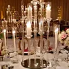 Acrylic Candlestick 8 Heads Arms Candle Holdlers Wedding Candelabra Centerpieces Flower Stand حامل الشمعدان Decoration7561414