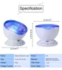 Proiettore LED Ocean Wave Cielo stellato Aurora Luce notturna ricaricabile con telecomando Novità ruota USB TF Illusion per le lampade da comodino del bambino