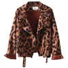 [EWQ] Leopard Print Jacket Weibliche Herbst Winter Neue Produkte Langarm Mode Trend Damen All-Amtch Leads Coats Oversize 201017