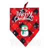 ホットクリスマスペット三角形スカーフペット唾液タオルダブルフェイスドッグスカーフ用品クリスマスデコレーション犬用品T2I51600