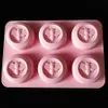 New 3D Molds Round 6 Even Bee Silicone DIY moon Handmade Soap Cake Mold T200703