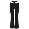 Calças femininas capris mulheres \ u2021s primavera outono exercício leggings sólido cintura alta flare cor calças de cor sexy1