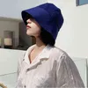 Kova Şapkalar Kadın Kore Tarzı Öğrenci Moda Balıkçı Basit Saf Renk Yaz Rahat Vintage Sum-Koruma Günlük Unisex G220311
