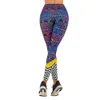 Brands Women Fashion Legging Tribal Pop Stitching Printing leggins Slim legins High Waist Leggings Woman Pants LJ201006