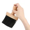 Pro Neck Face Duster Brush Thick Hair Barber Cleaning Hairbrush Soft Wooden Handle Hair Sweep Brush