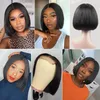 Ishow pré-arrancado bob perucas de renda brasileira cabelo virgem em linha reta perucas de cabelo humano suíço perucas dianteiras do laço 7758448