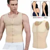 Mens Tummy Control Shapewear Waist Trainer Bröst ABS Slim Vest Male Corset Slimming Body Shaper Gynecomastia Compression Shirts