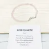 MG0136 도매 장미 쿼츠 앵클 트 자연 크리스탈 말라 구슬 Anklet 4 mm 미니 보석 쥬얼리