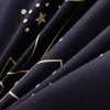 Ensembles de literie douce personnalisée USA RUSSIA Europe Roi Queen Taille Couverture Duvet Set Soft Stain Set Single 200 * 200 Linge de lit Noir Star 201210