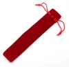 Velvet Pen Pouch Holder Single Pencil Bag Pen Case With Rope Office School Writing Supplies Student For Crystal Ballpoint Pen
