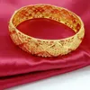 Dubai Engagement Bangle Hollow Filigree Luxe Womens Sieraden 18K Geel Goud Gevulde Klassieke Dame Mode Bangle Bracelet