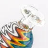 26MM do arco-íris pirex de vidro Bong fumadores Carb Cap Handmade Tampa bola borbulha Principais plataformas petrolíferas portátil Design Inovador Quartz bacia Acessórios