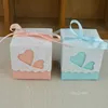 Candy Boxes Wedding Birthday Party Festival Double Hollow Love Heart Laser Cut Wrap Gift Paper Box Case T2I53402