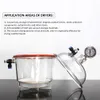 ZZKD Lab Supplies Sécheur sous vide en plastique Ransparent 250 mm avec double valve et manomètre, polycarbonate épaissi Pc-3