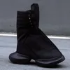 2022SS CATAWALK BIG GEWERKE Mode High-Top Dick-Sohlen Stiefel Europäische Station Erhöhen Dark Hip Hop Rock Street Stiefelette