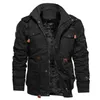 Mäns Vinter Fleece Jacka Ned Parkas Tjock Varm Casual Outwear Jackor Outdoor Coat Jaquetas Masculina Inverno Hooded Overcoat 201214