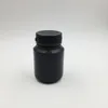 50 stks / partij 100ml 100cc Plastic HDPE Black Pharmaceutical Container Pil Flessen met harde pull-ring cap voor medicijnen verpakking