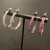 Pendientes circulares con forma de circonita y diamantes brillantes, aretes geométricos de diseñador de lujo para mujer, regalos para niñas, poste de plata s925