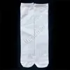 Chaussettes blanches à sublimation Transfert thermique Blanc Blanc Bas imprimés double face 15 cm 20 cm 24 cm 30 cm 40 cm Chaussettes de sport unisexes F2688293