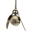 ouro snitch colar de relógio de bolso