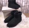 Hot Classic 5854 bottes de neige courtes pour femmes garder au chaud botte en peau de mouton peau de vache bottes en cuir véritable avec sac à poussière carte noir gris châtaigne chocolat beau cadeau