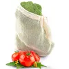 6/10pcs再利用可能な綿メッシュ野菜バッグホームキッチンフルーツ野菜収納メッシュバッグ